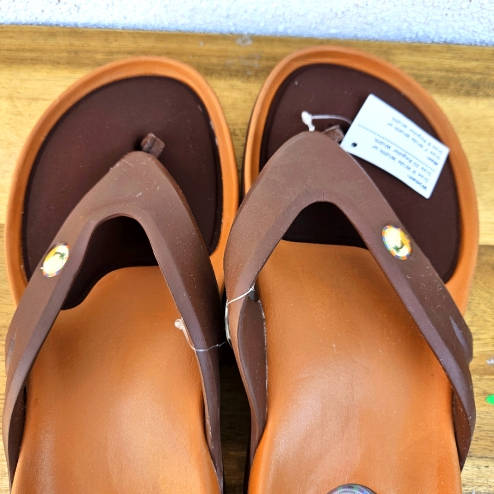 Hawaiian Jellys Ultra Comfort A'a Brown Lave Unisex  Sandal Women's Size… - Picture 12 of 16